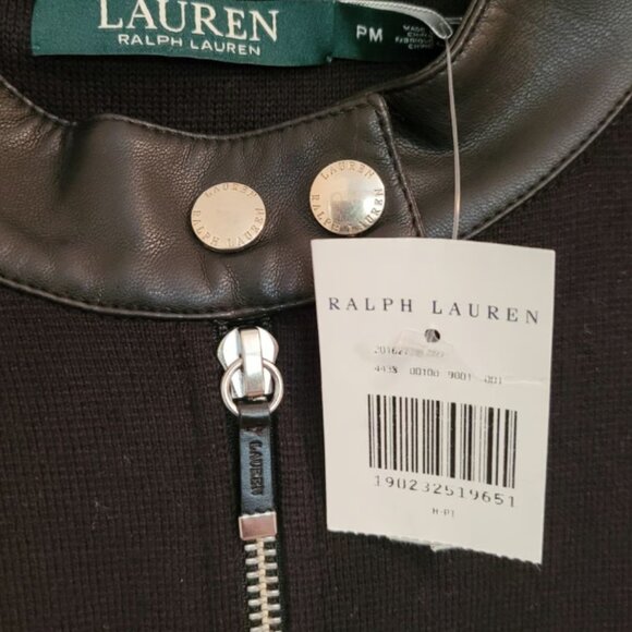 NWT Ralph Lauren Zip Sweater/Jacket PETITE MED - Picture 3 of 3